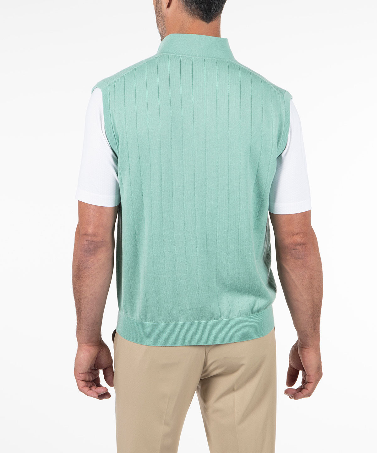 Signature Merino Lined Quarter-Zip Mock Neck Vest