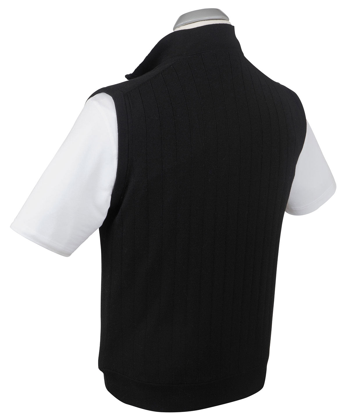 Signature Merino Lined Quarter-Zip Mock Neck Vest
