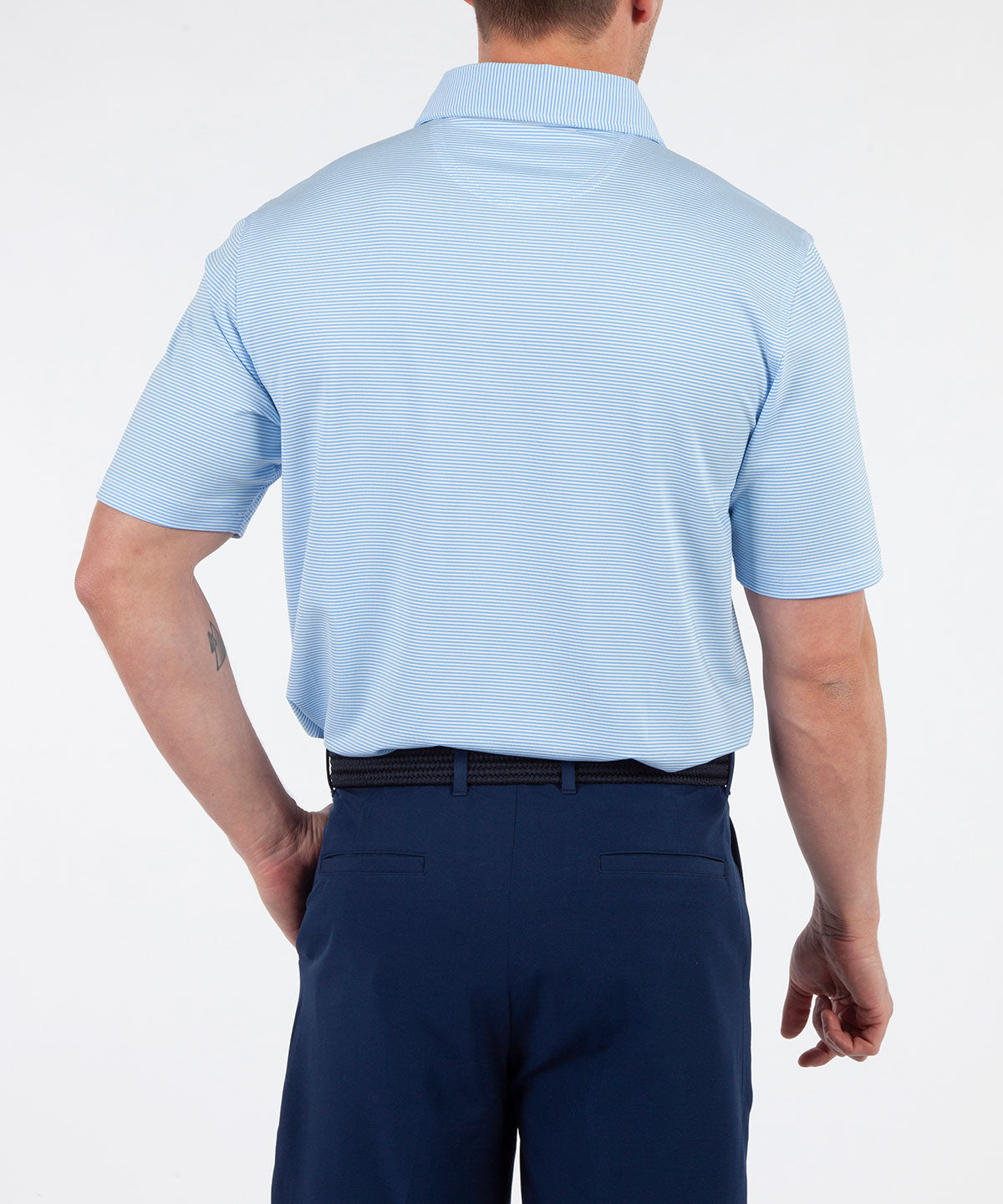 123rd U.S. Amateur Men's Bobby Jones Mini Feed Stripe Short Sleeve Polo Shirt