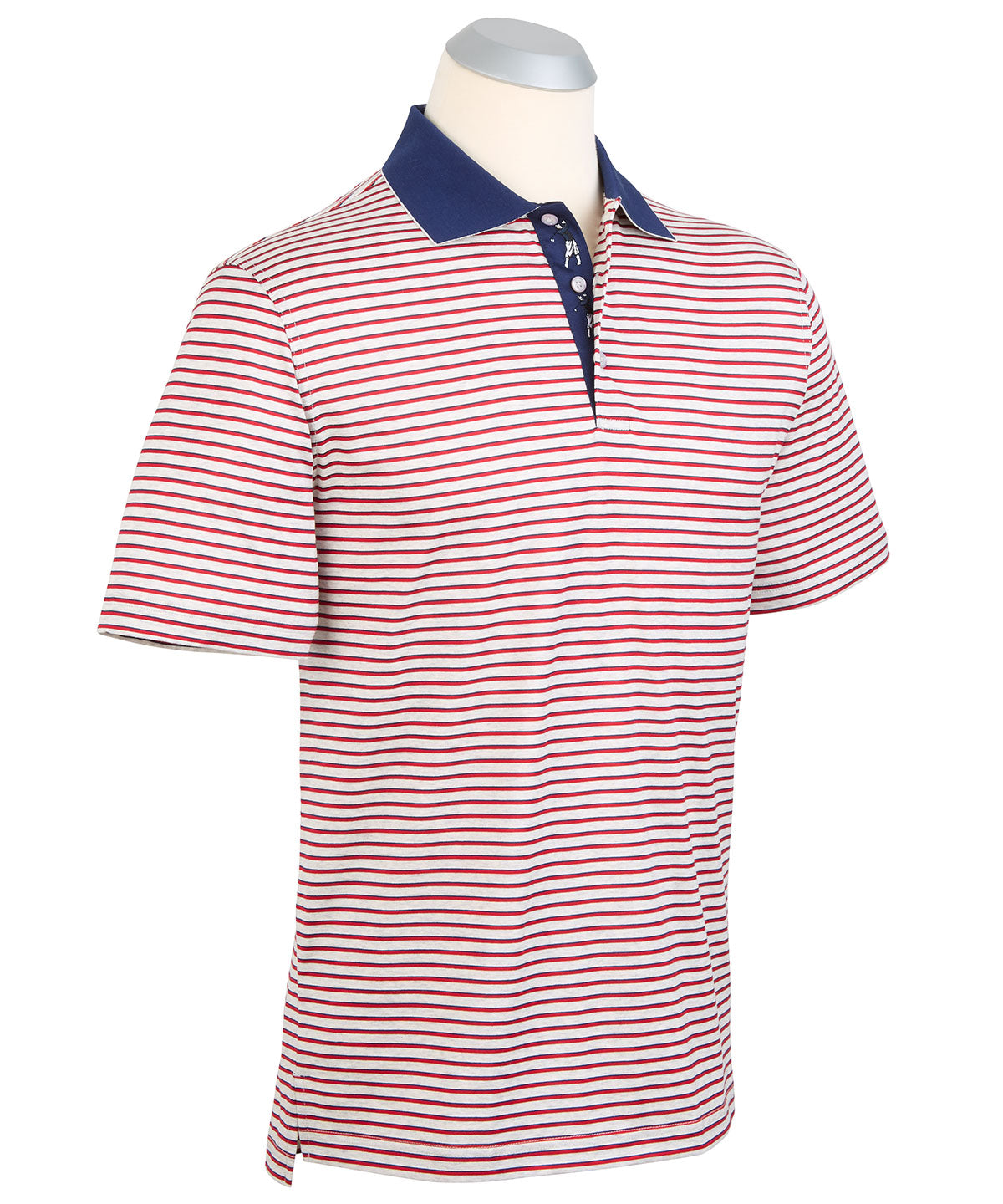 Signature 100% Mercerized Cotton Robson Stripe Polo Shirt