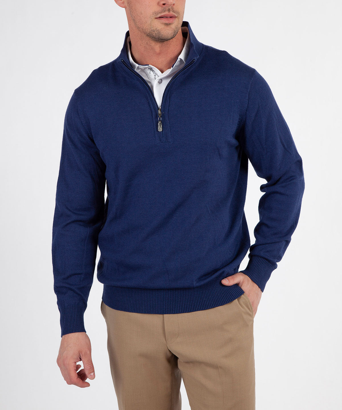 Signature 100% Merino Wool Quarter-Zip Sweater