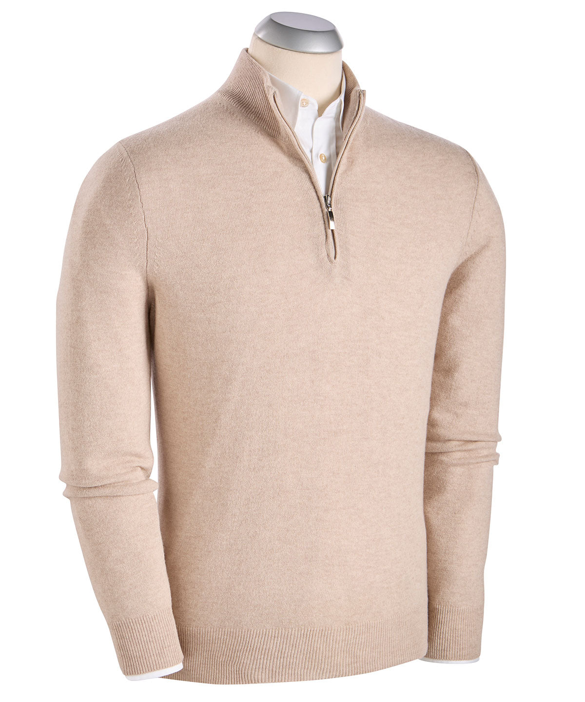 Heritage Italian 100% Cashmere Quarter-Zip Sweater