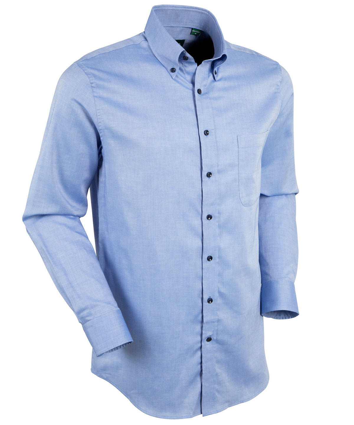 Signature Oxford Long Sleeve Sport Shirt with Contrast Buttons - Trim Fit