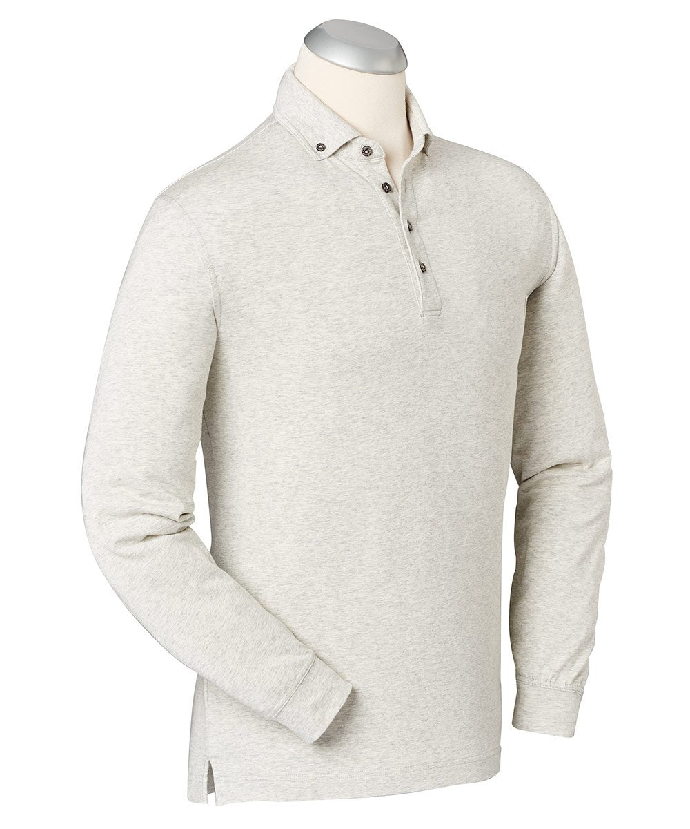 eFX Performance Cotton Solid Long Sleeve Polo Shirt