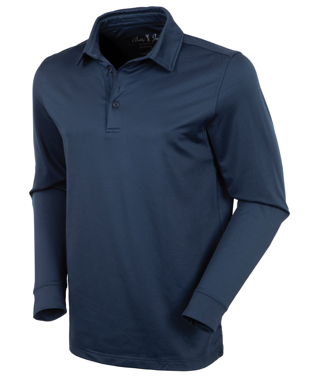 Performance Brushed Poly Flannel Stretch Jersey Polo with Player Placket