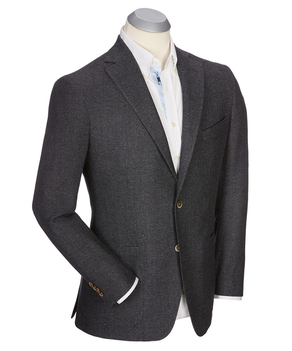 Andrew Brushed Wool Solid Sport Coat
